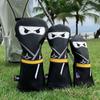 Golf Club Head Cover Ninja Specification Golf Wood Cover Set Golf Driver Cover Fairway Hybrid Head Cover Made of High Quality Leather For Women and