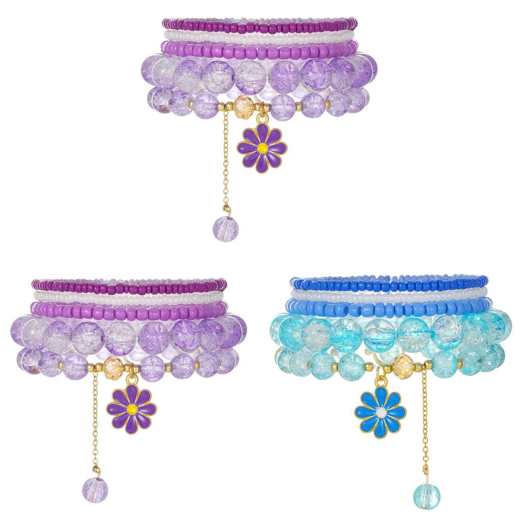 Summer Girl Fashion Hand Jewelry With Crystal And Flower Design For Travel Gifts