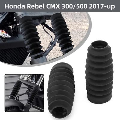 2x Motorcycle Accessories Front Fork Cover Dust Guard Shock Damping Rubber Gaiters Boots For Honda Rebel CMX 300 500 2017-2023
