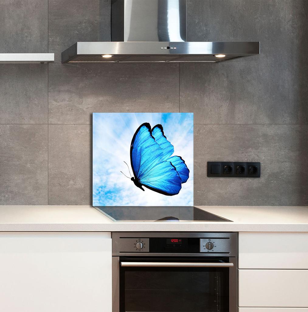 PANEL SZKLANY DO KUCHNI 65x60 Motyl