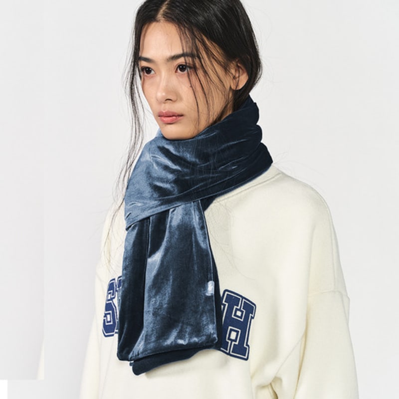 SEARCH410 Velvet Muffler Ash Gray