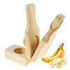 2-in-1 Wooden Tostones Plantain Press Banana Smasher Maker Foldable Potato Grinder With Handle Reusable Kitchen Tool