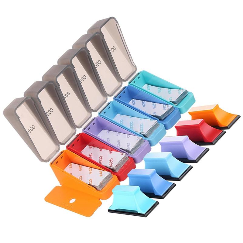 

A95I-Micro Detail Sander Kit 120Pcs, 3 X 1 Mini Hand Sanding Block With 400-1500 Grit Sandpapers& 6 Blocks