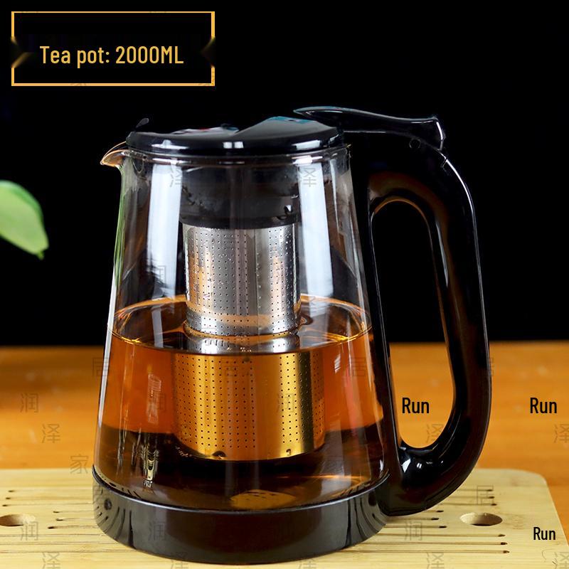 Large Heat-Resistant Glass Teapot with Filter for Flower Tea