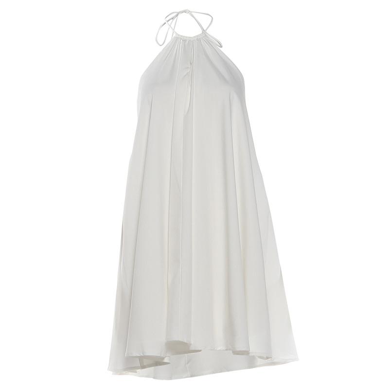 2026 European and American summer new comfortable casual elegant temperament wind pure desire irregular ruffle edge dress
