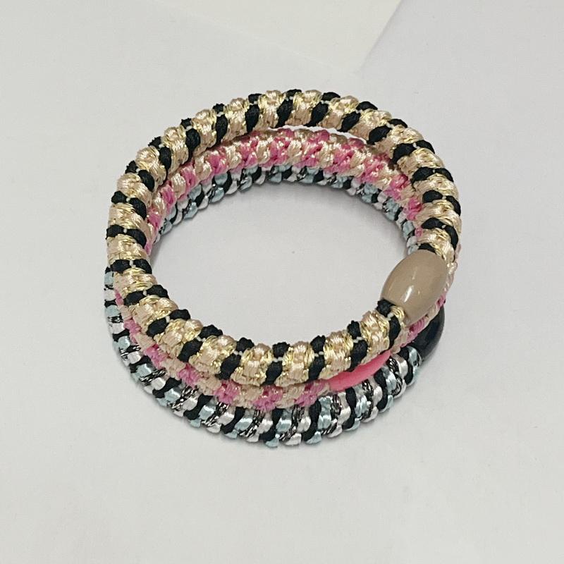 3 Stück/Set Damen Mode Golddraht Haargummis Elastische Spiralhaargummis Für Mädchen Haarspangen Scrunchie-Accessoires Knekkies