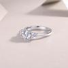 S925 Silver Ring 2 Carat Moissanite With Closed Ring