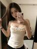 Stylish Lace Trim Camisole: Korean Slim Fit for Women, Perfect for Summer Layering or Outerwear.