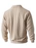 European Jacquard Knit Half-Zip Hoodie for Men - Autumn/Winter Casual Sportswear
