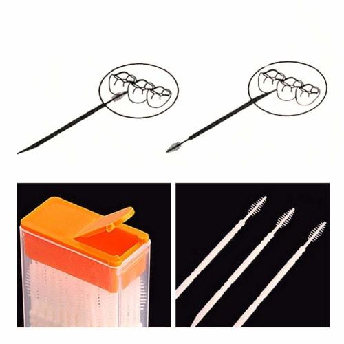 150-Piece Interdental Pick Plastic Toothpicks, 50 Prongs x 3, Large Toothpicks, Colorful, Easy to Use, Durable Toothpicks, Interdental Picks, Extra Fi
