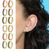 Meier Trendy Round Colorful Zircon Earrings - Women's Jewelry