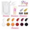 Handcraft Lip Gloss Kits Set with Accessories for Girl and Tweens Moisturizing Glitters Lip Kits for Creative Project