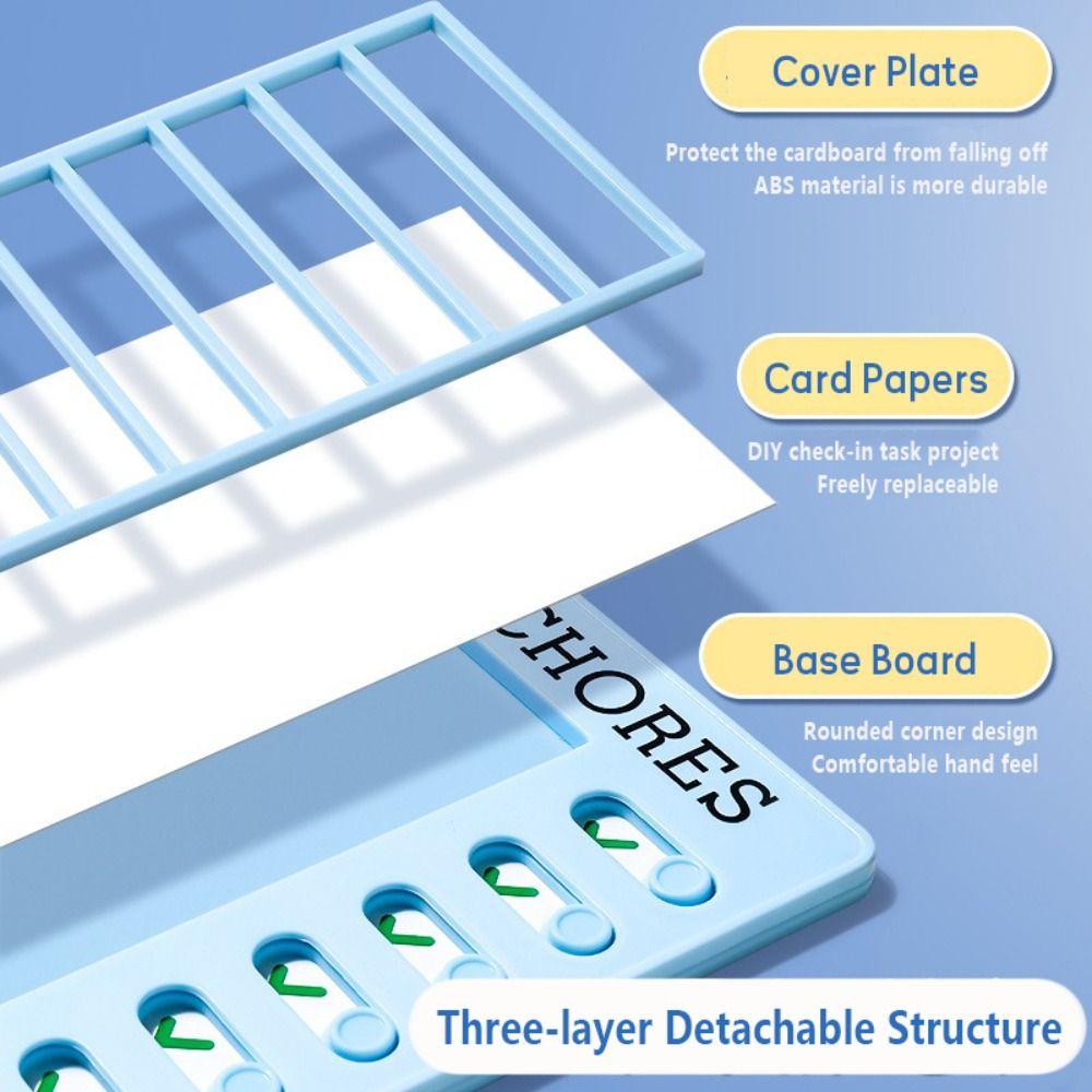 Detachable Daily Planner Memo Plastic Self-discipline Checklist Multi Purpose My Chores Checklist