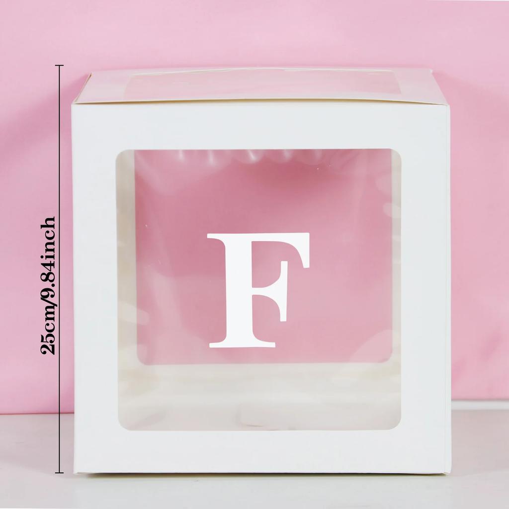 Průhledná Krabice s Písmenkovými Balónky Dekorace Všechno Nejlepší k Narozeninám Svatba Dekorace Potřeby pro Narozeninovou Oslavu dekorace svatba roztomilý