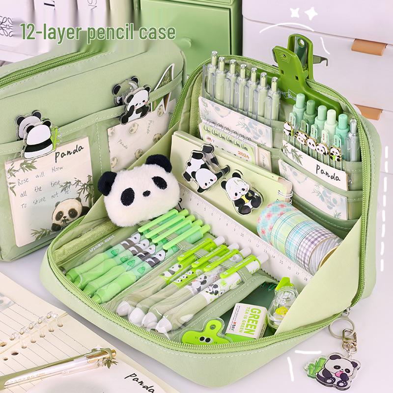 2024 High-End Large Capacity Stain-Resistant Pencil Case - Aesthetic Stationery Box for Primary School Girls