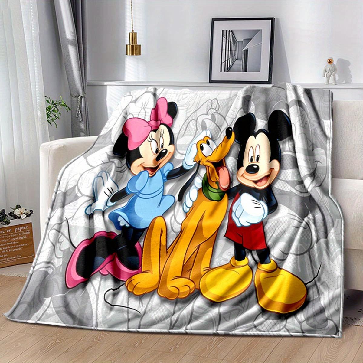

1pc Mickey Minne Printing Blanket for All Season, Cartoon Blanket, Office Blanket, Lunch Rest Blanket, Camping Talk, Car Blanket 130cmx150cm