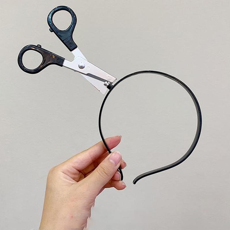 Halloween Party Horror Hair Bands Fake Knife Axe Cleaver Scissor Headbands Through Head Scary Masquerade Costume Photobooth Prop