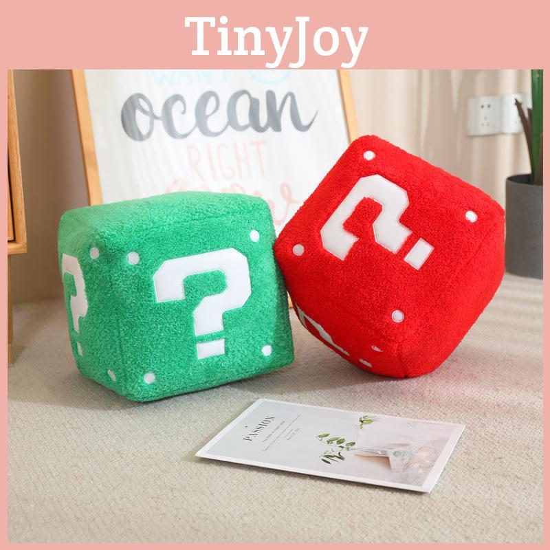 Mario Question Mark Box Plush Toy Cartoon Stuffed Doll Room Sofa Gift Decoration