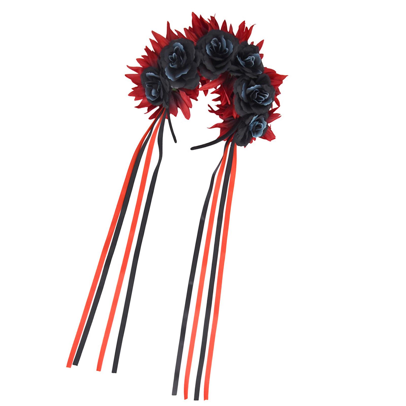 

Хэллоуин Хризантема Лента Повязка на голову Удобная Повязка Украшение для волос Для Костюмированных вечеринок и Праздничного мероприятия чёрный