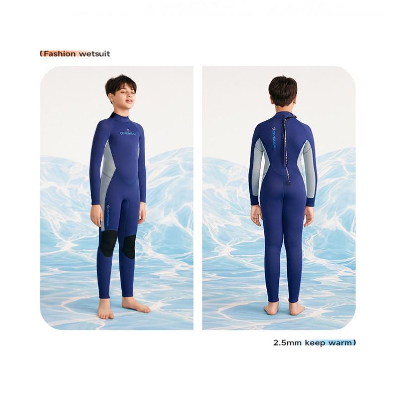 Kids 2.5mm Neoprene Wetsuit Snorkeling Diving Surfing Warm Fullsuit Boys Long Sleeve