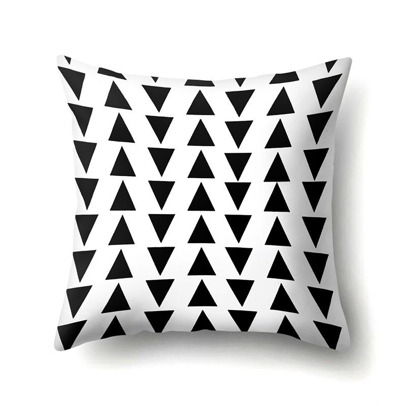 Polyester Pillow Case Geometric Decoration Home Petal Strip Printed Cushion Cover Bedside Cushion Cover Waist Cushion Cover