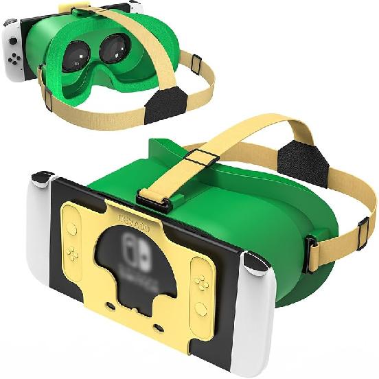 MVPTGRS VR Headset for Original Nintendo Switch & Switch OLED Model Upgraded, Virtual Reality Glasses with Adjustable HD Lenses and Comfortable Head