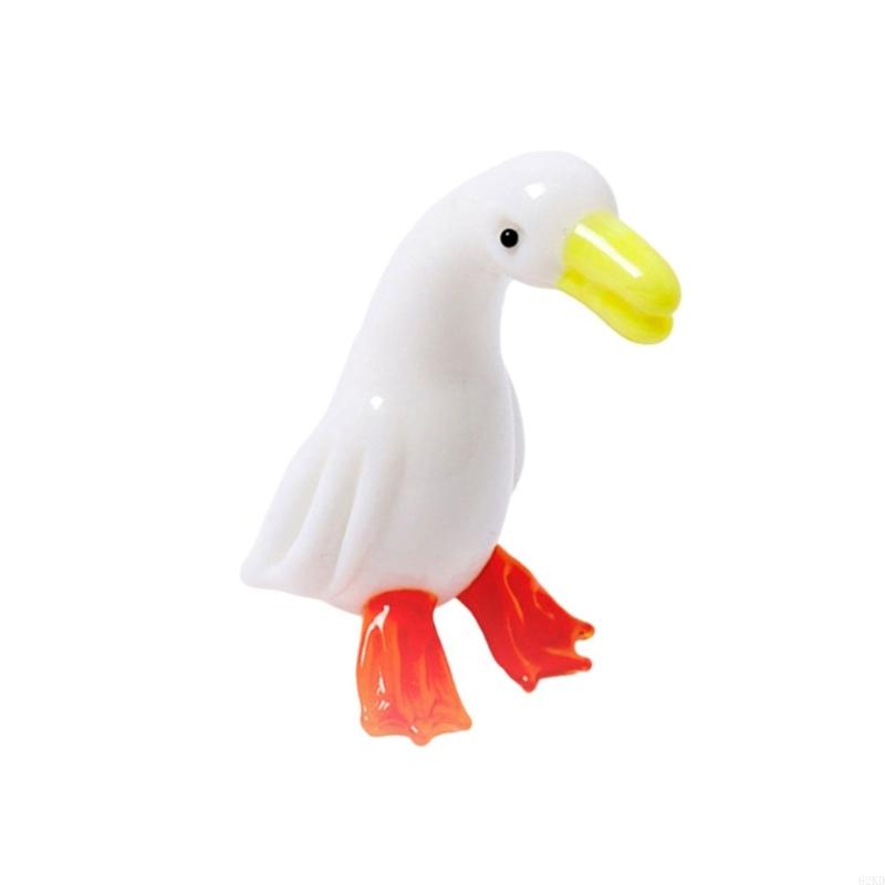 62KD Glass Duck Family Figure Home And Office Desk Accessories Garden Ornament