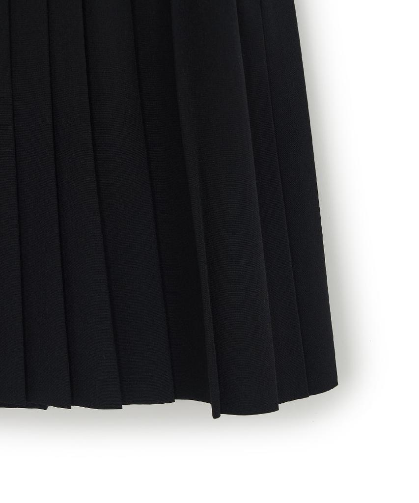 Emelbi Women'S Varsity Sporty Pleated Mini Skirt Ny (Black)