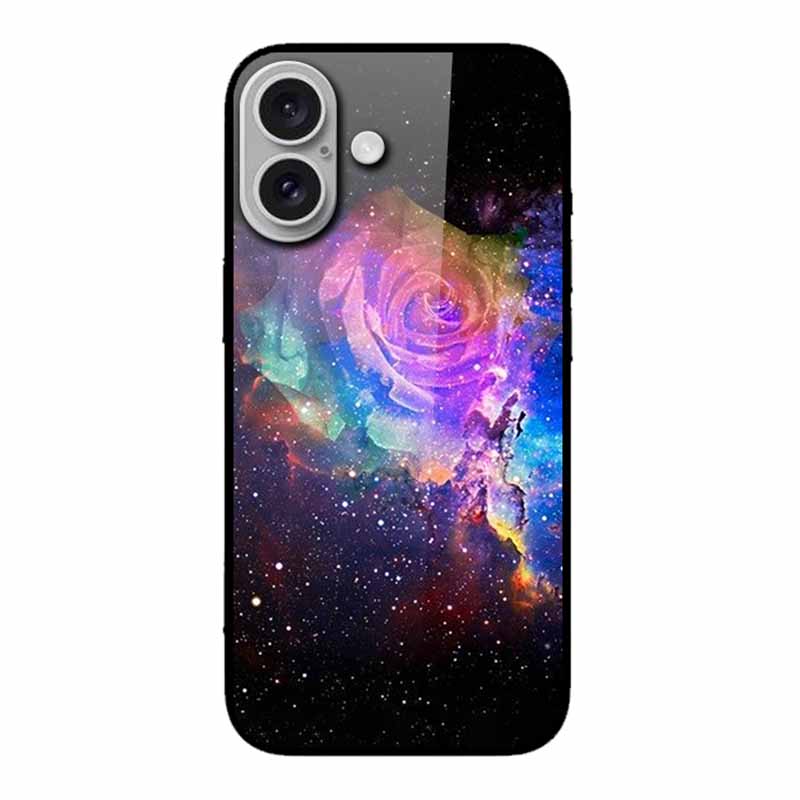 Glass Case For iphone 16 Plus 16Plus Coque Tempered Glass Hard Back Cover For iphone 16 Plus Phone Case Soft TPU Black Bumper