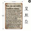 Metal Wall Sign Retro English Quote Round Tin Poster Garden Decor