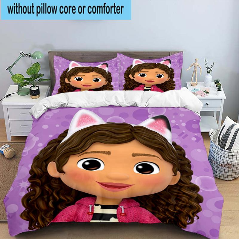 3PCS Colorful Friends Dollhouse 3pcs Bedding,Including 3PCS Duvet Cover And 2pcs Pillowcases Perfect for Christmas,Ideal for Bedroom, Dormitory