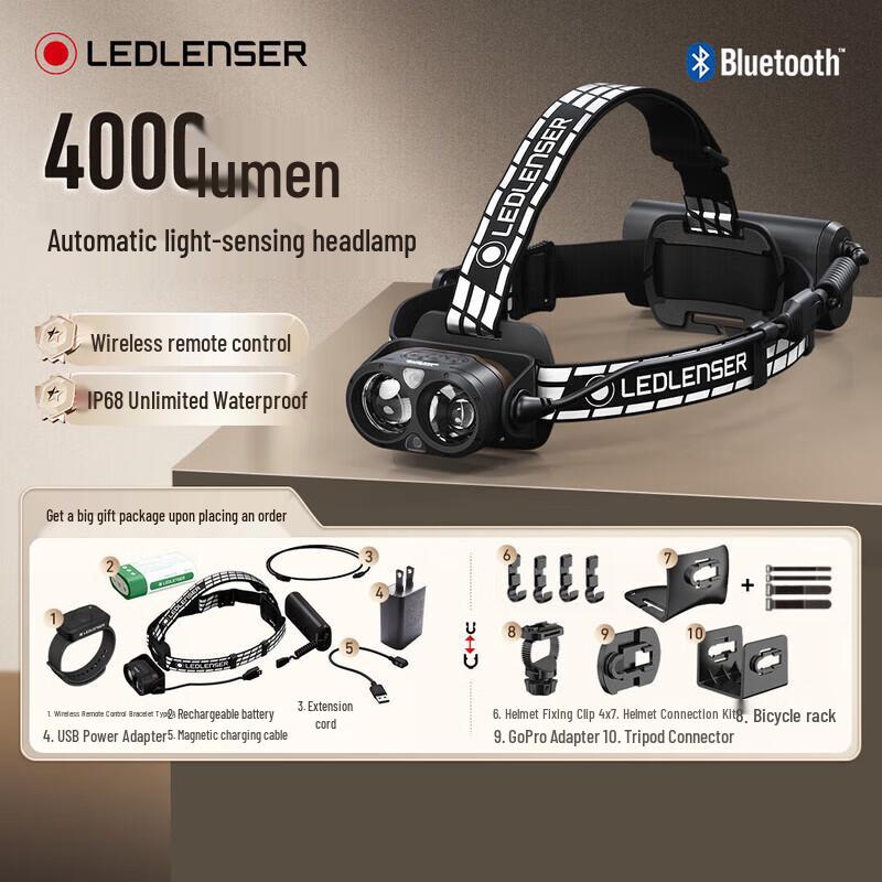 

Світлодіодний налобний ліхтар LED LENSER H19R SIG з високою продуктивністю, що перезаряджається