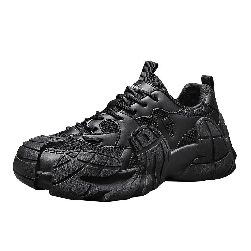 Fashion Men's Casual Sports Shoes Thick Bottom Breathable Outdoor Leisure  Summer New Style Dad Leather Mesh Shoes