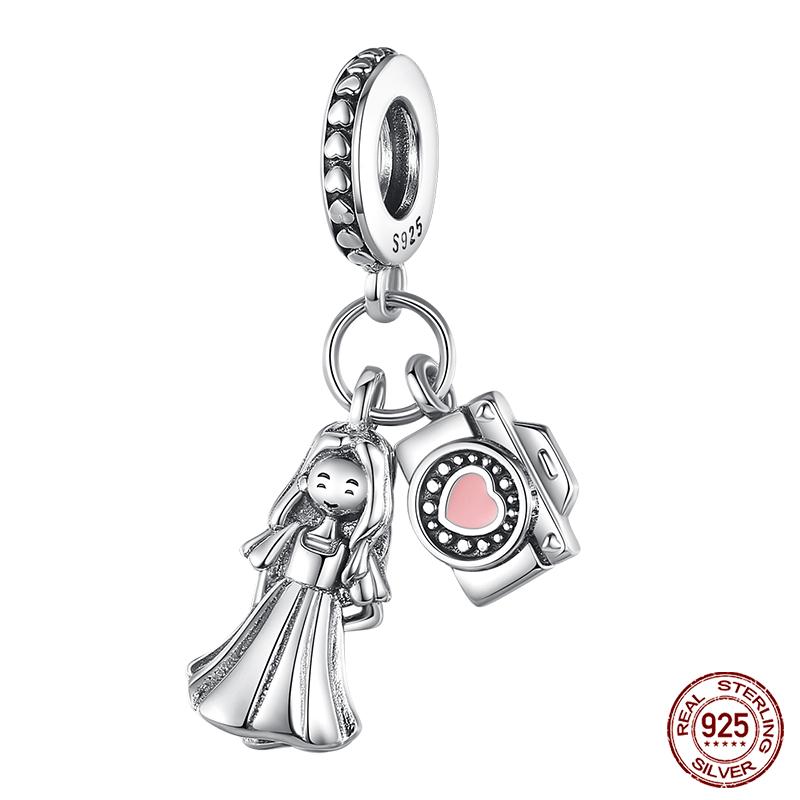 New In Real Copper Boys And Girls Bicycle Charms Beads Fit Qikaola Original Bracelets Fine Diy Jewelry Making