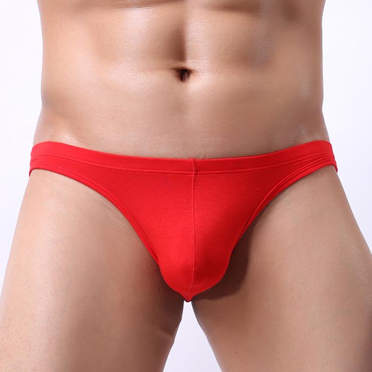 

Чоловічі модальні бріфи з низькою посадкою - Молодіжний стиль шорти-боксери Large червоний