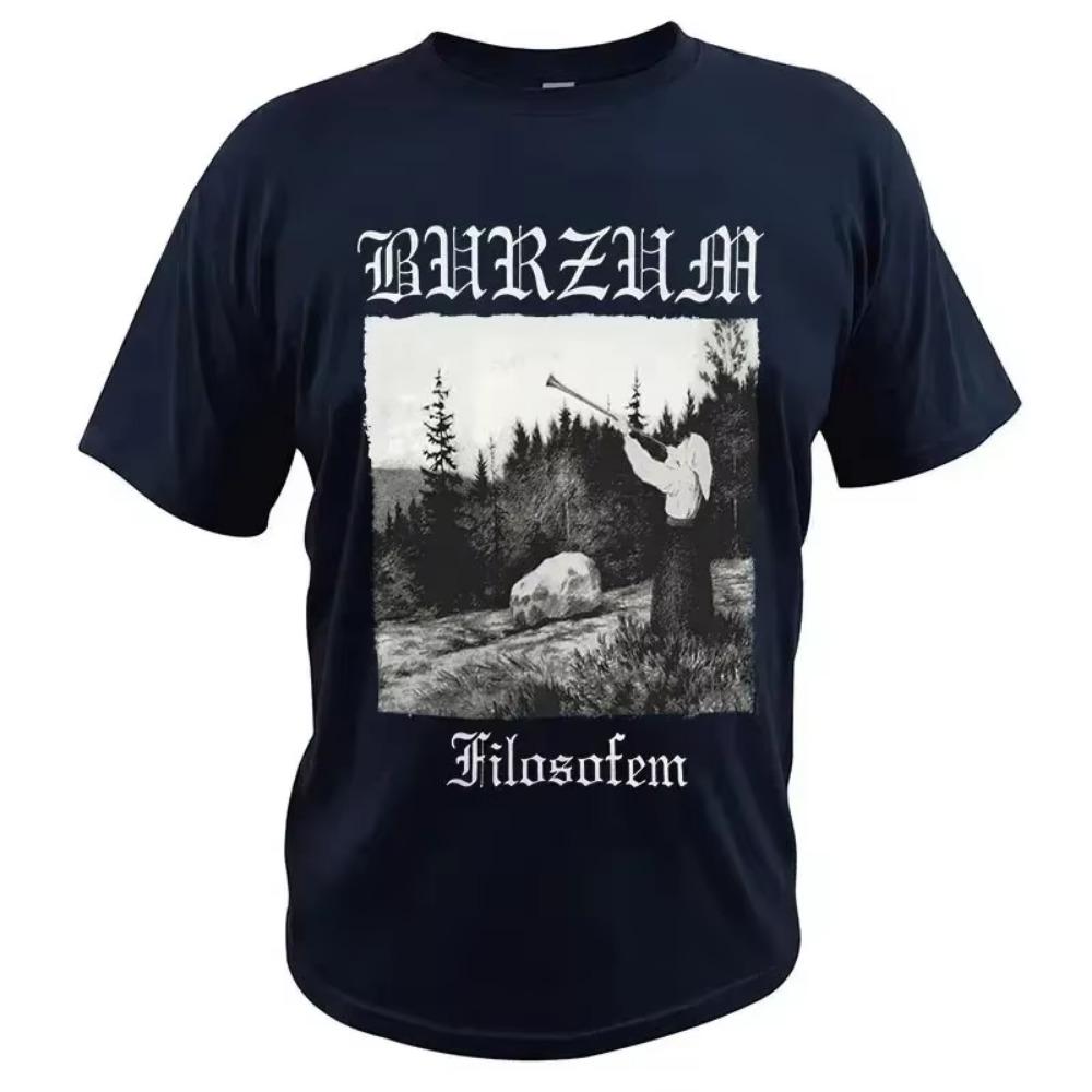 Tričko Burzum Varg Vikernes Černý kov Dungeon Synthneofolk Fans Tričko Pohodlné léto Bavlna s výstřihem Klasické topy EU Velikost