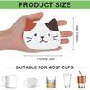 4Pcs Funny Cat Coasters for Drinks, Cute Cat Cup Holder, Silicone Small Coasters for Coffee Table Dinning Room Decorations Non Slip Hot Pads for