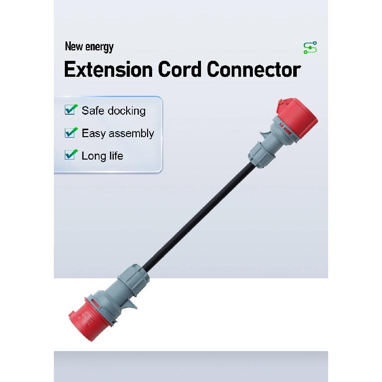 32A Male To 16A Female CEE Adapter Converter Cable for EV Charger Electric Vehicle Caravan Power Extension