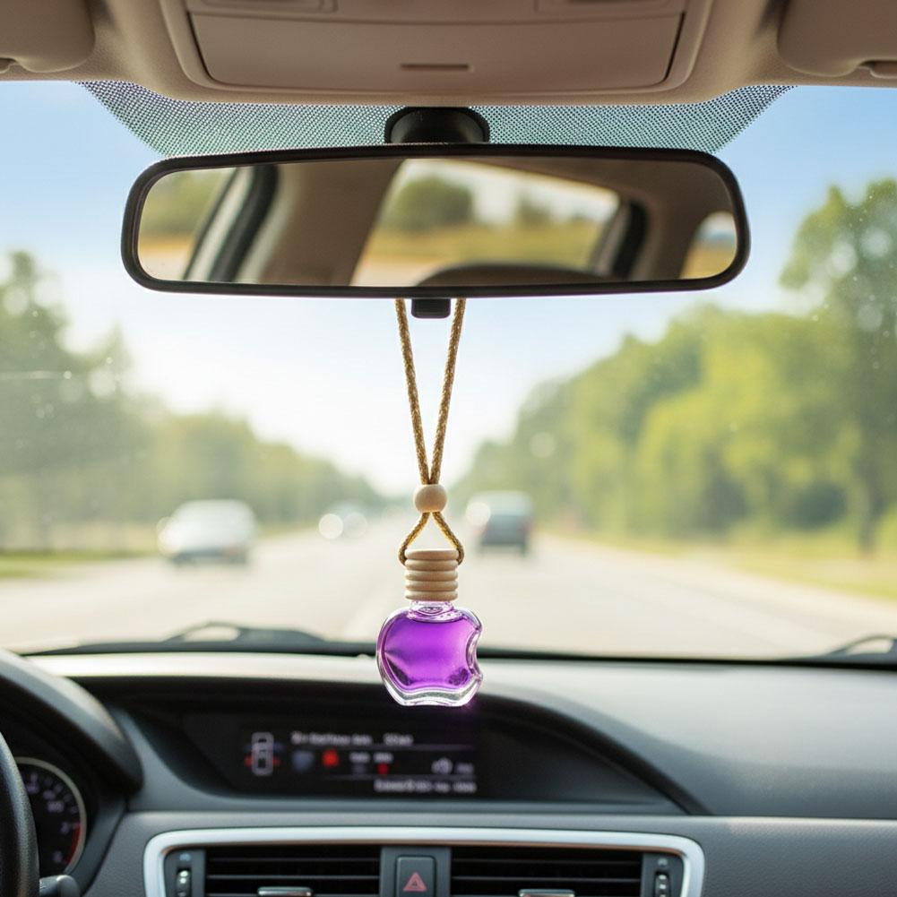 Car Hanging Glass Bottle Air Freshener Empty Bottle Aromatherapy Pendant Diffuser Auto Rearview Mirror Car Air Freshener