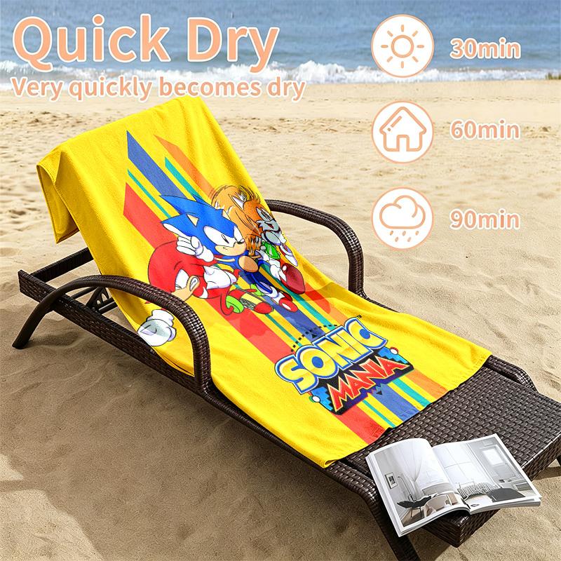 Sonic Beach towels also serve as bath towels summer essential a musthave for the outdoors the beach and the pool