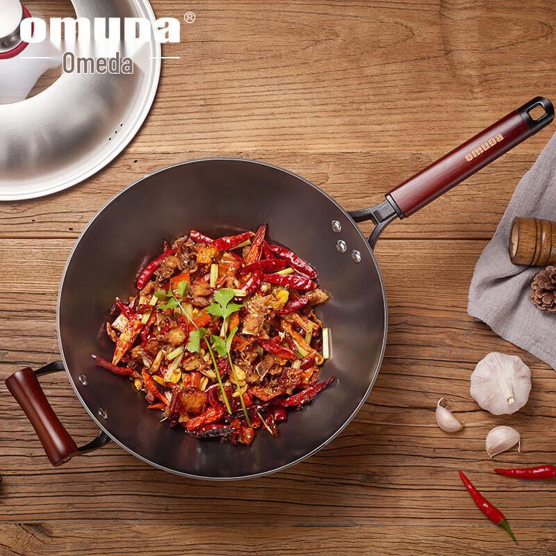 Oumeida LTC28 28cm Cast Iron Non-stick Wok