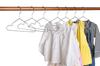 Amber Home Baby Kein Fluoreszierendes Metall Geeignet für 30cm Breite Kleiderbügel, 20er Pack, Silber, Mittel, Kleiderbügel, Elegant, Kinder, Anzüge, T-Shirts, Jacken,