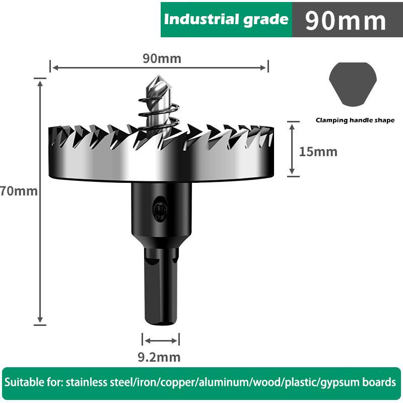 Hole Saw Set 12-100mm Hard Metal Drill Bits Heavy Duty Hole Opener Hole Cutter For Metal Stainless Steel Iron Wood Plastic Etc.