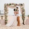 7.2ft Wooden Wedding Arch Wedding Decor for Yard Dark Brown 7.2ft x 7.2 ft/L x H