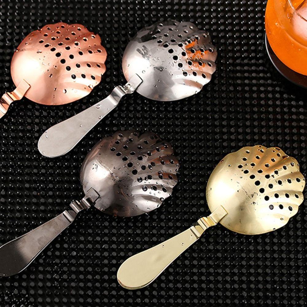 Barware Shell Shaped Stainless Steel Percolator Cocktail Tool Ice Cube ...