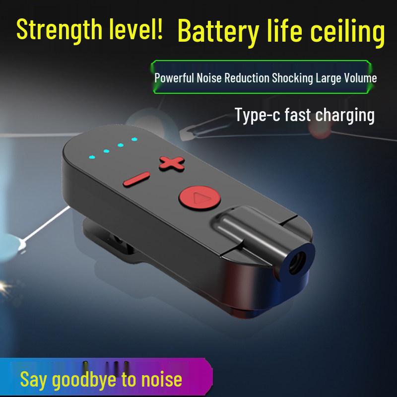Universal Clip-On Bluetooth Headphone Receiver with Extended Battery, High-Quality Sound, Noise Reduction, and HD Calls