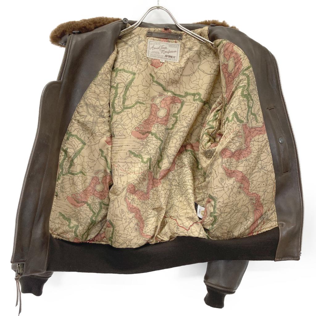 AVIREX 6181013 Brown G-1 Top Gun Flight Jacket Jacket L BrownUsed