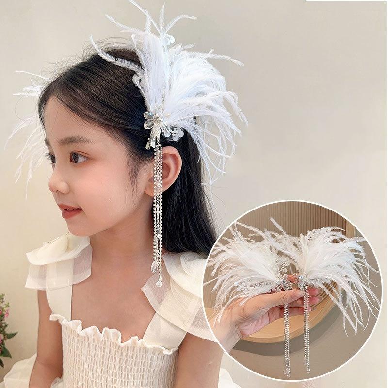 New Butterfly Tassel Pearl Exquisite Hairpin Princess Bride Wedding Dress Headwear Senmeisen Crystal Hair Accessories