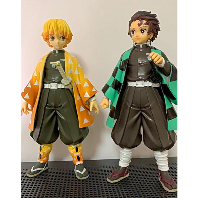 24 CM Anime Demon Slayer Kimetsu No Yaiba Agatsuma / Zenitsu Kamado Tanjiro Action Figure Model Doll Gift For Kids