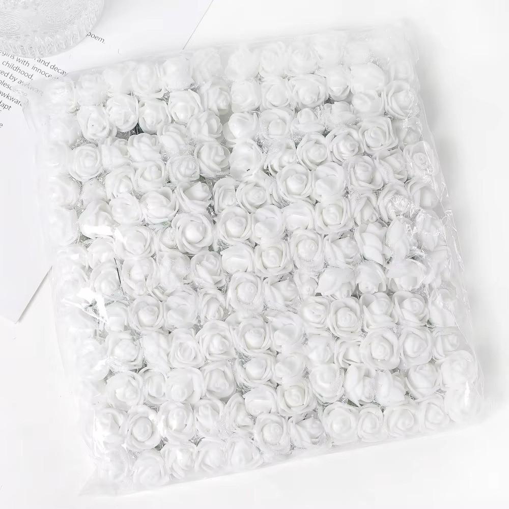 144Pcs Multicolor Foam Artificial Flower DIY Wreath Accessorie Foam Fake Flowers Mini Rose Artificial Flower Craft